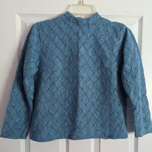 Vintage Acrylace Eyelet Knit Top Made in Japan 3/4 Sleeve